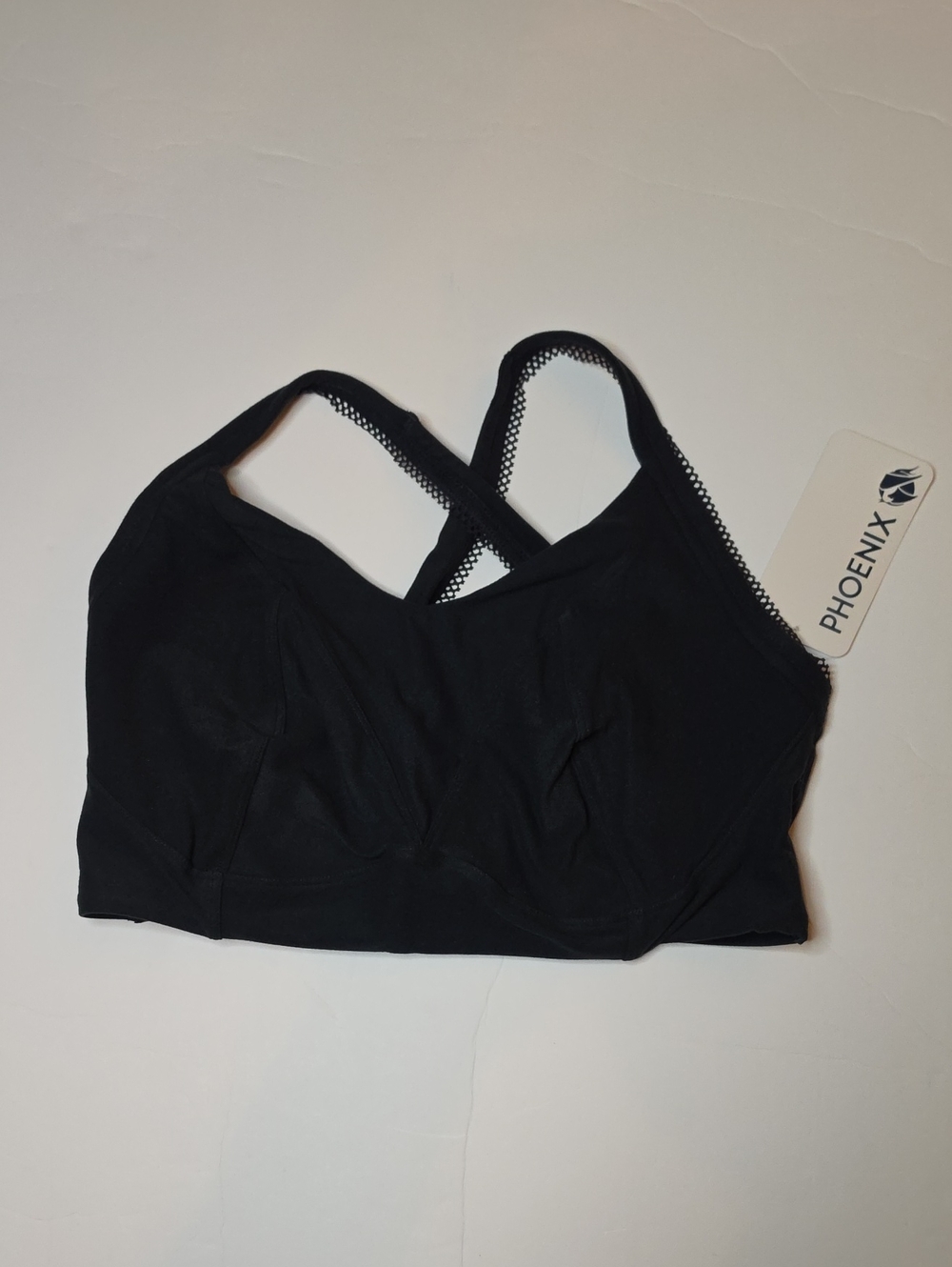 Phoenix Black Cross-Back Bergen Lace Trip Bra
